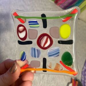 Colorful Glass Coaster // Home Decor